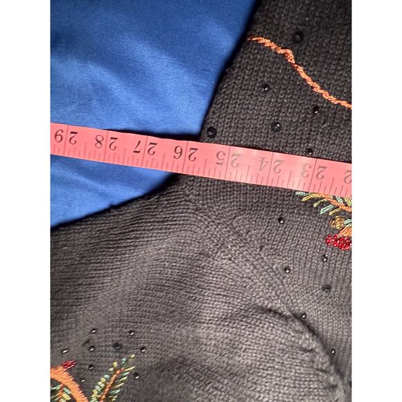 Fashion bug embroidered red ramie cotton cardinal full zip‎ sweater womens 22/24 - Picture 5 of 7